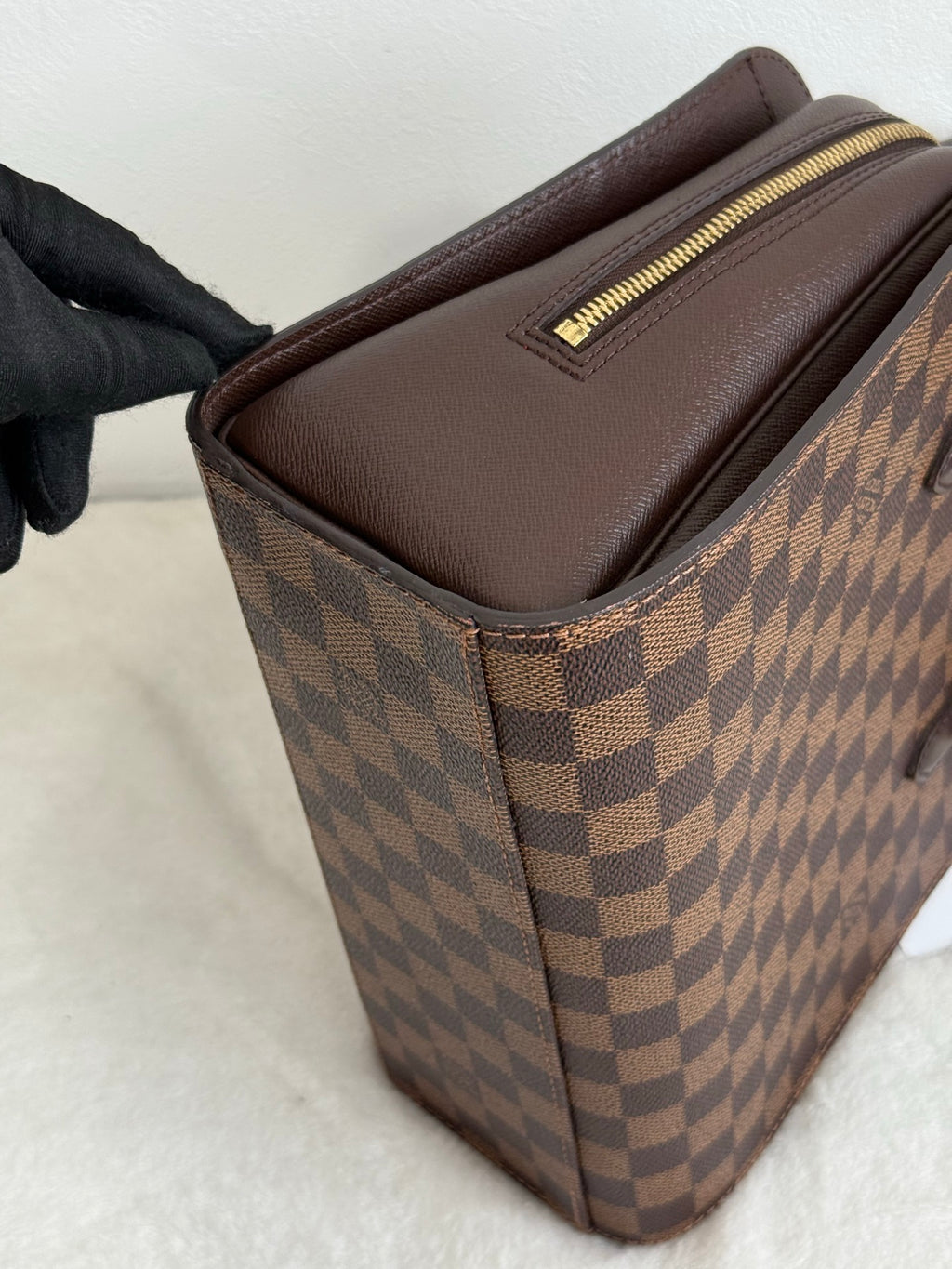 LOUIS VUITTON Damier Tri-layered Handbag
