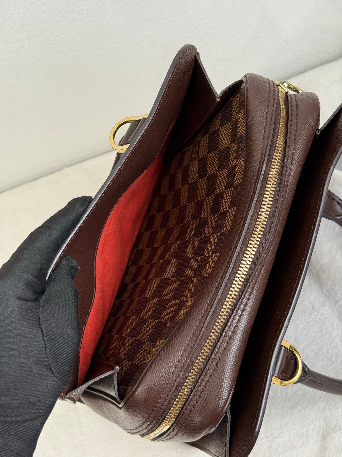 LOUIS VUITTON Damier Tri-layered Handbag