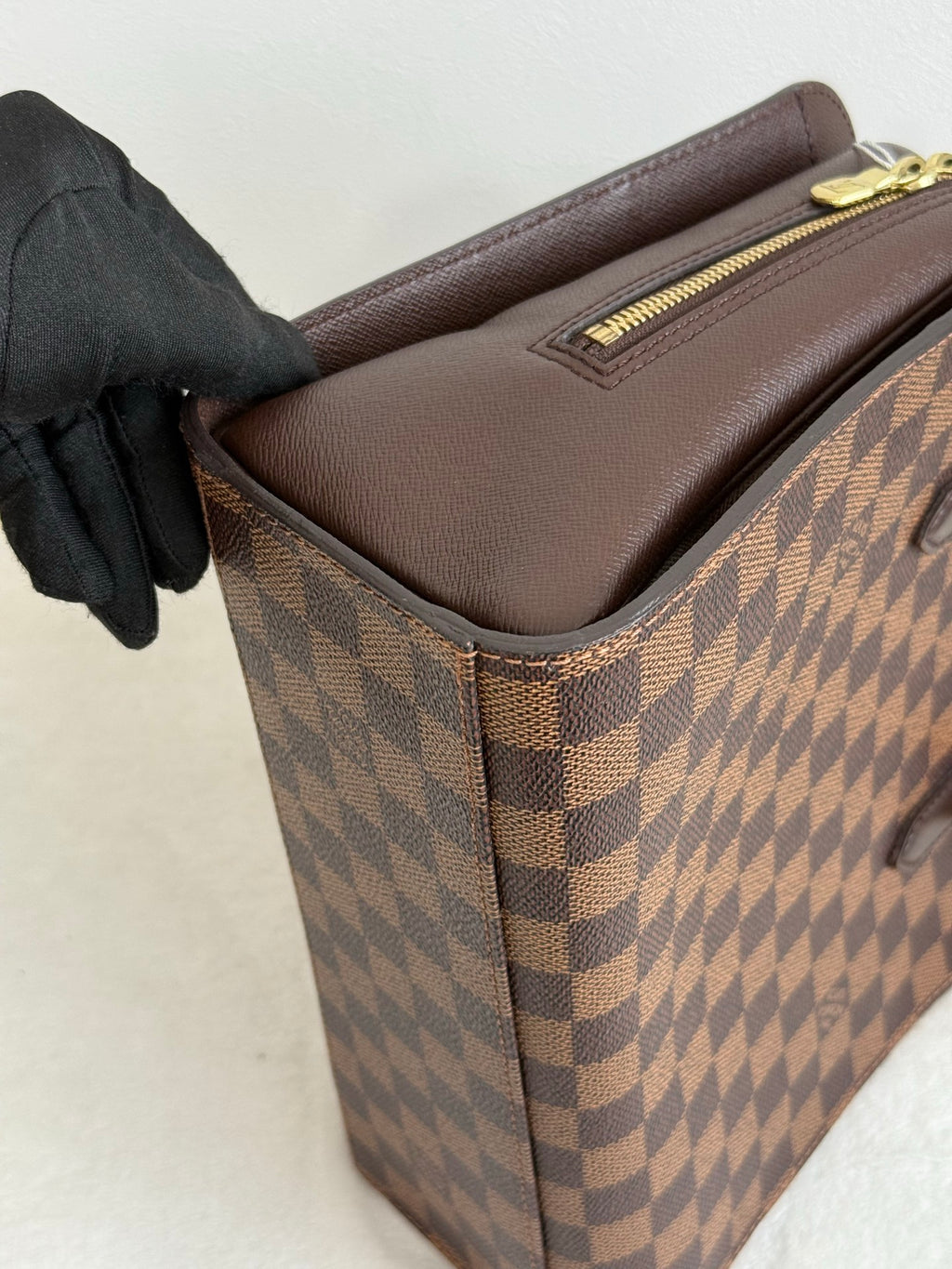LOUIS VUITTON Damier Tri-layered Handbag