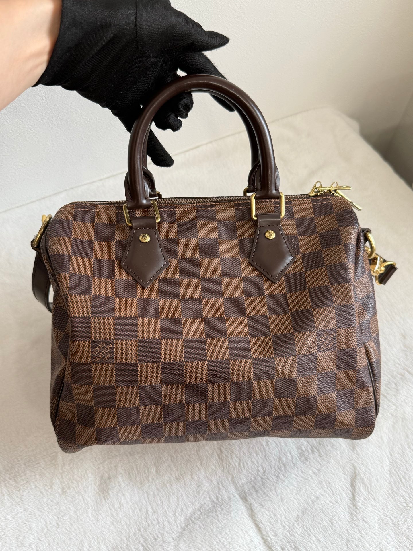 LOUIS VUITTON Damier Speedy25 Handbag