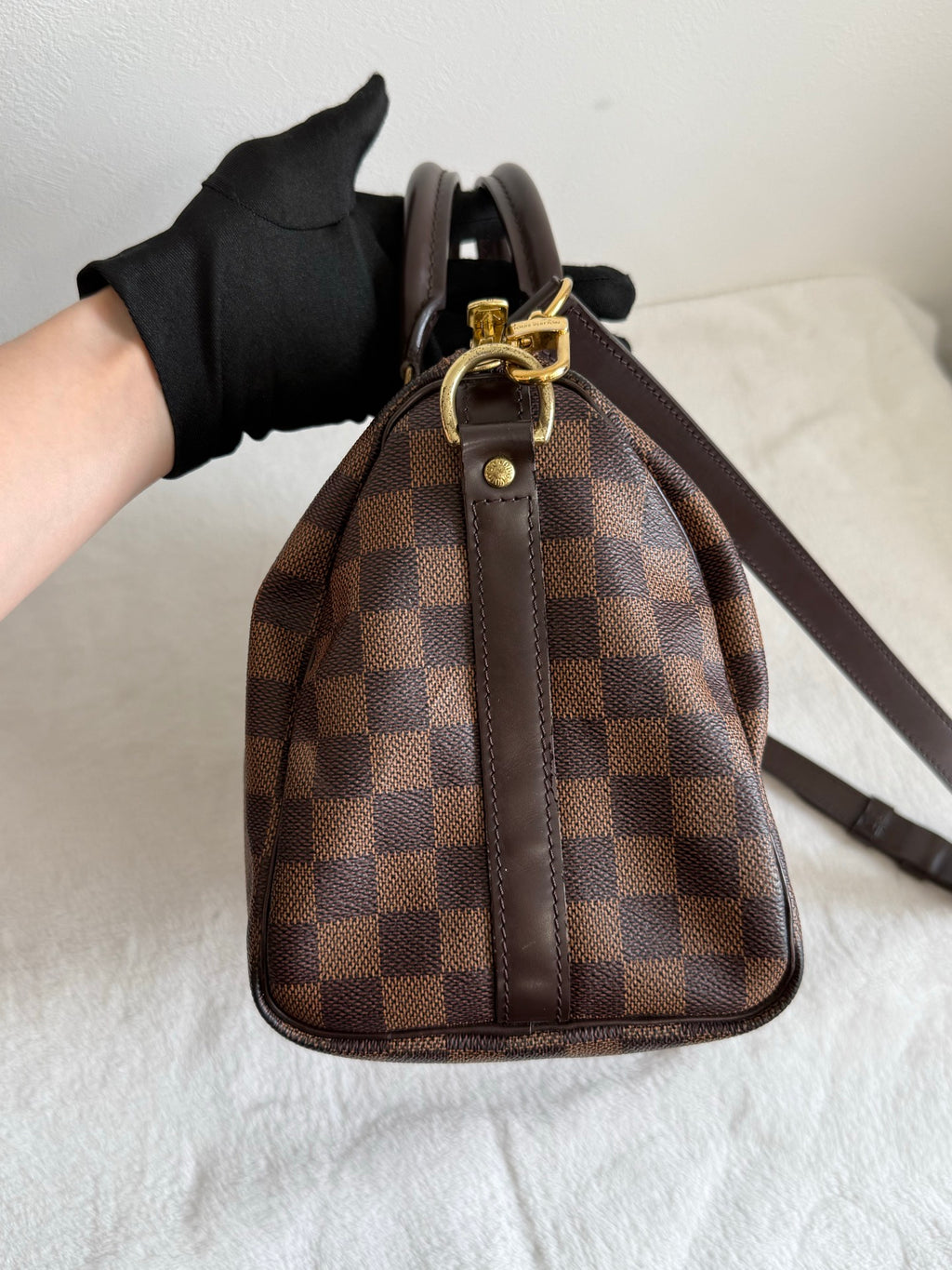 LOUIS VUITTON Damier Speedy25 Handbag