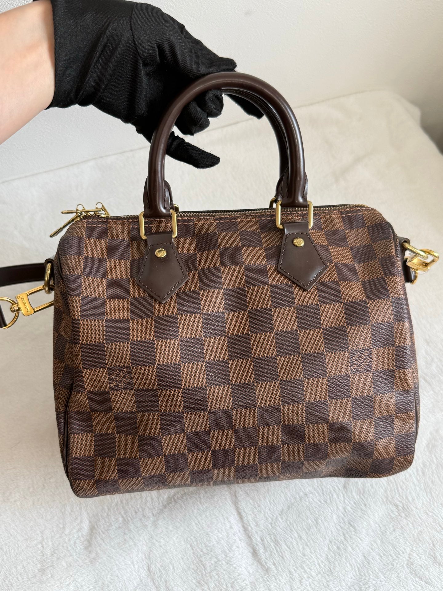 LOUIS VUITTON Damier Speedy25 Handbag