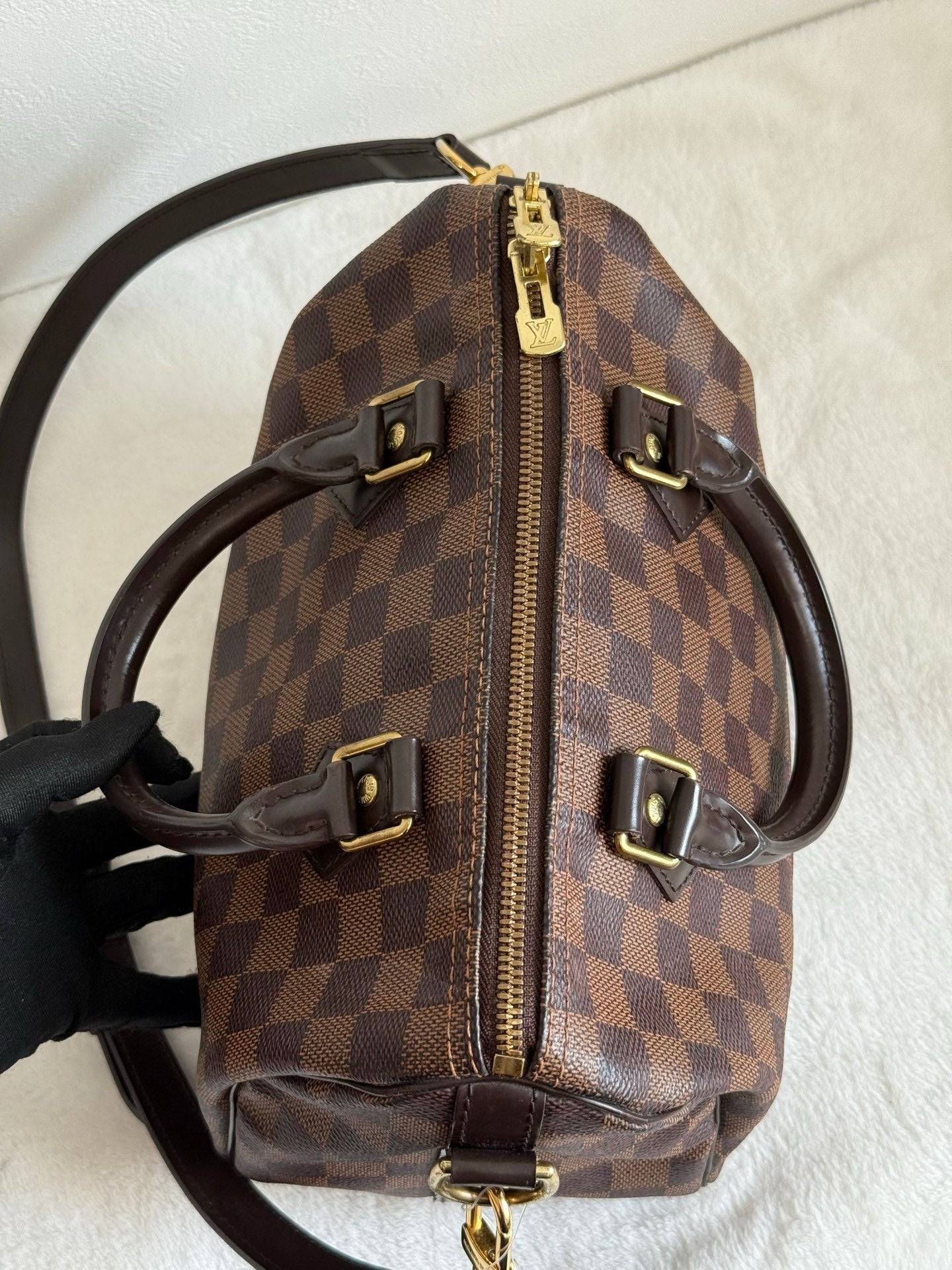 LOUIS VUITTON Damier Speedy25 Handbag