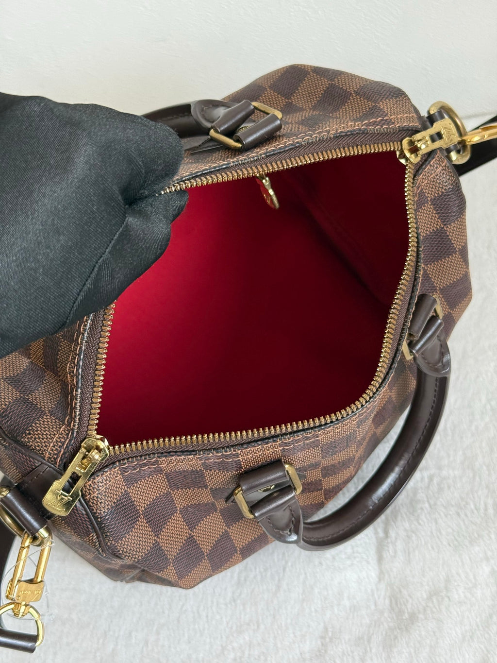 LOUIS VUITTON Damier Speedy25 Handbag