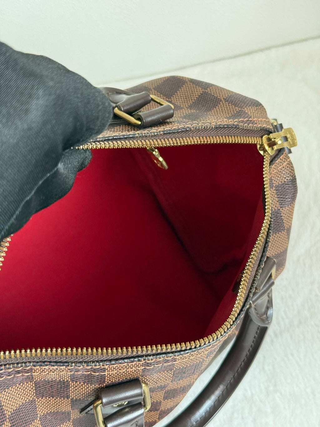 LOUIS VUITTON Damier Speedy25 Handbag