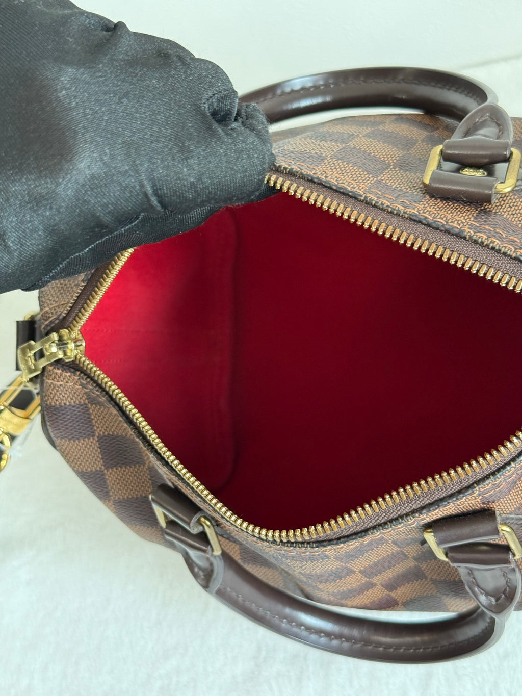 LOUIS VUITTON Damier Speedy25 Handbag