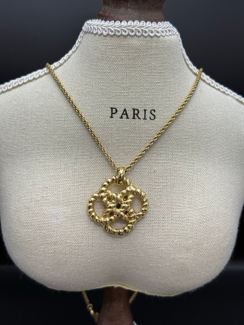 CHRISTIAN DIOR Rope-knot Vintage Necklace