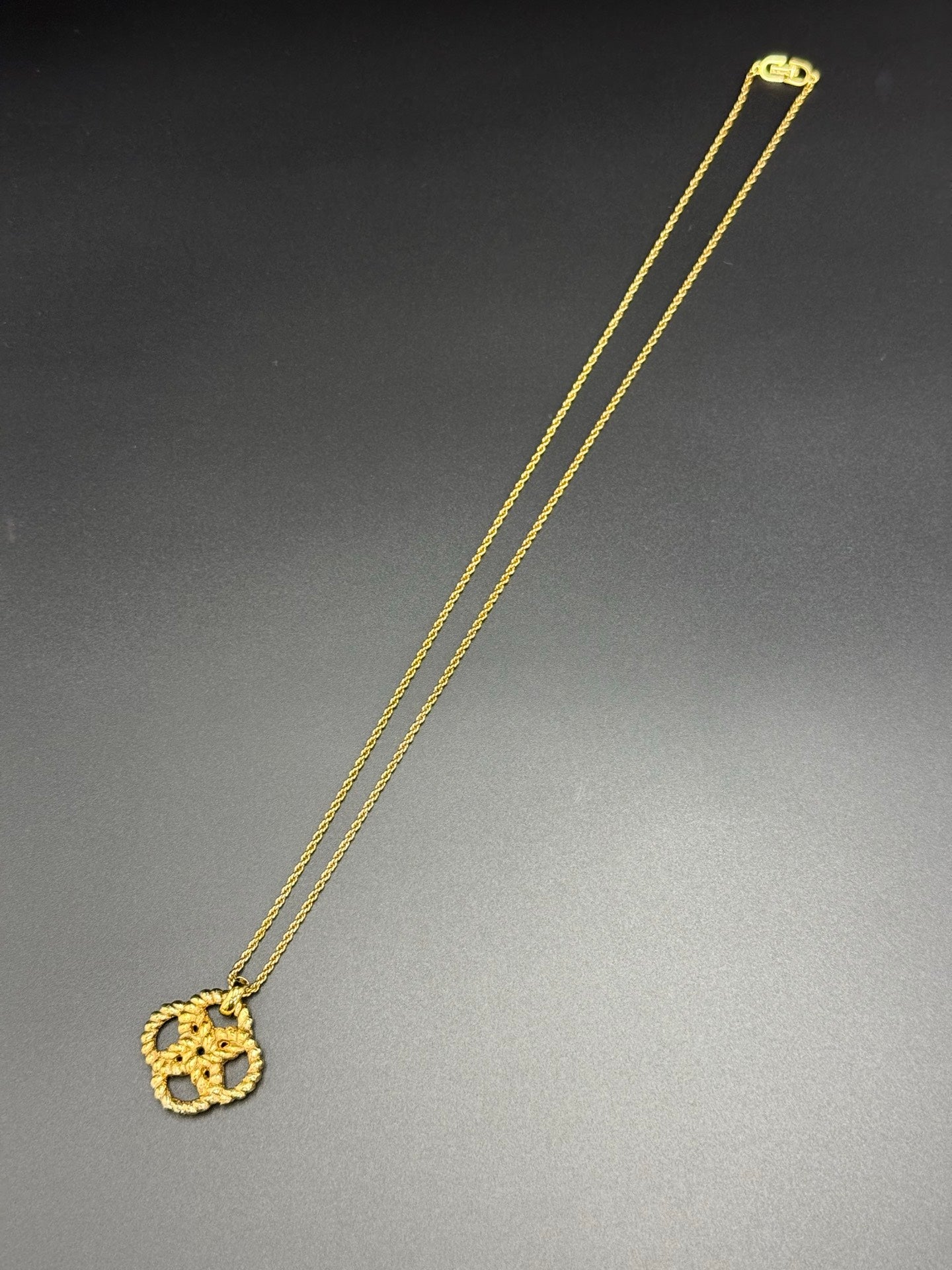 CHRISTIAN DIOR Rope-knot Vintage Necklace