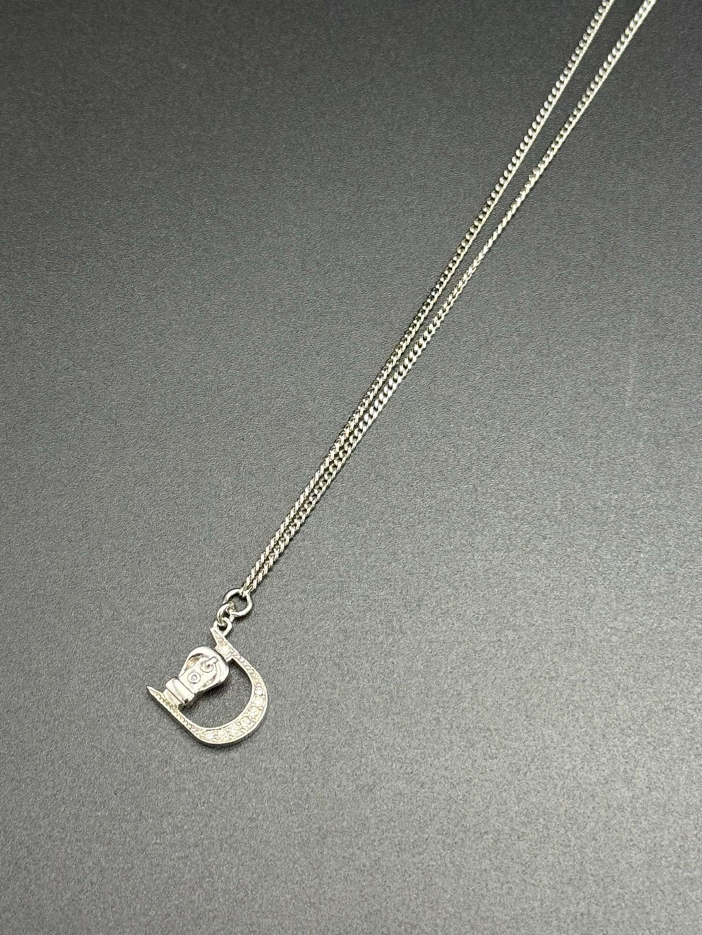 DIOR Rhinestone CDLogo Necklace