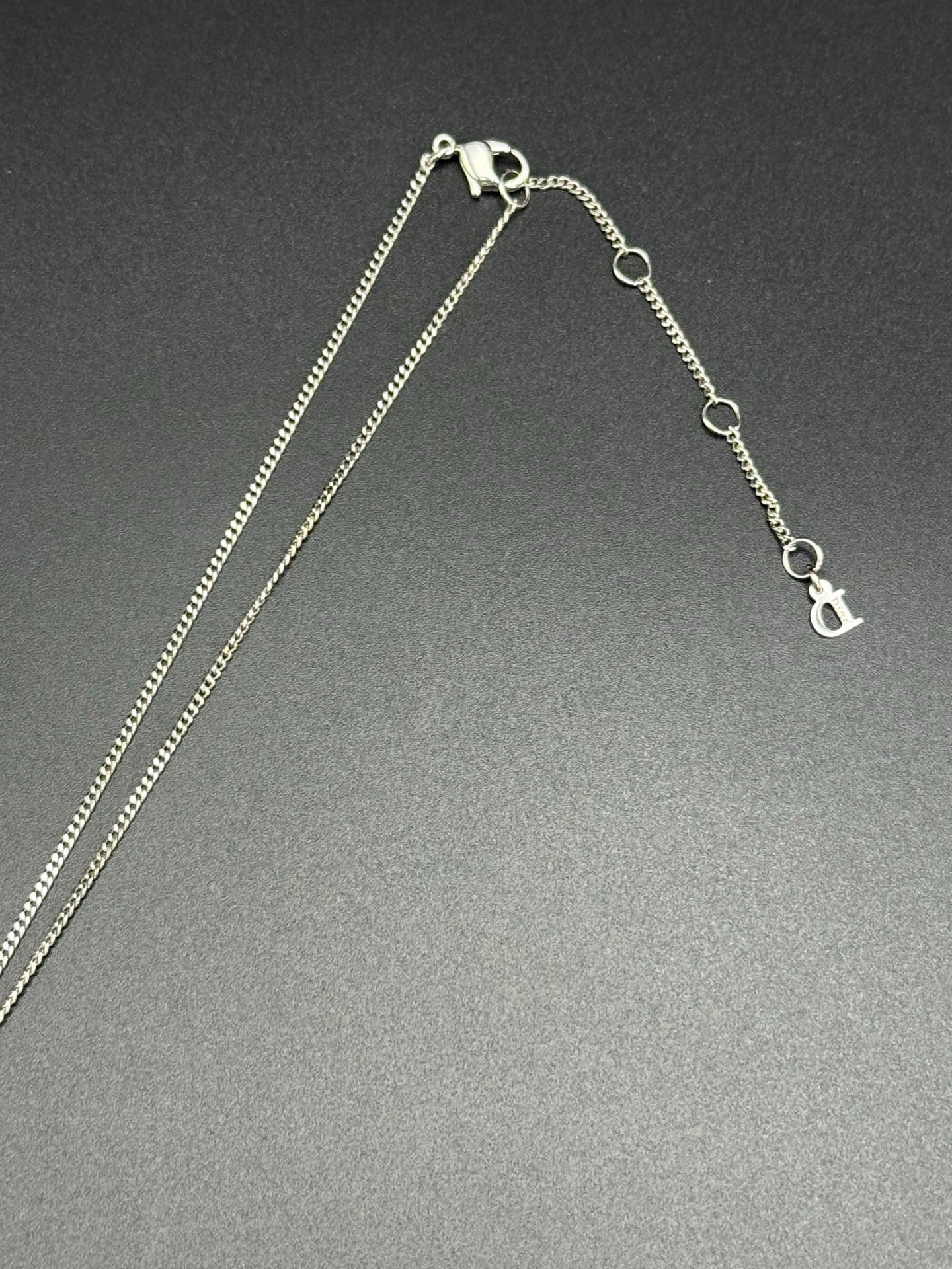 DIOR Rhinestone CDLogo Necklace