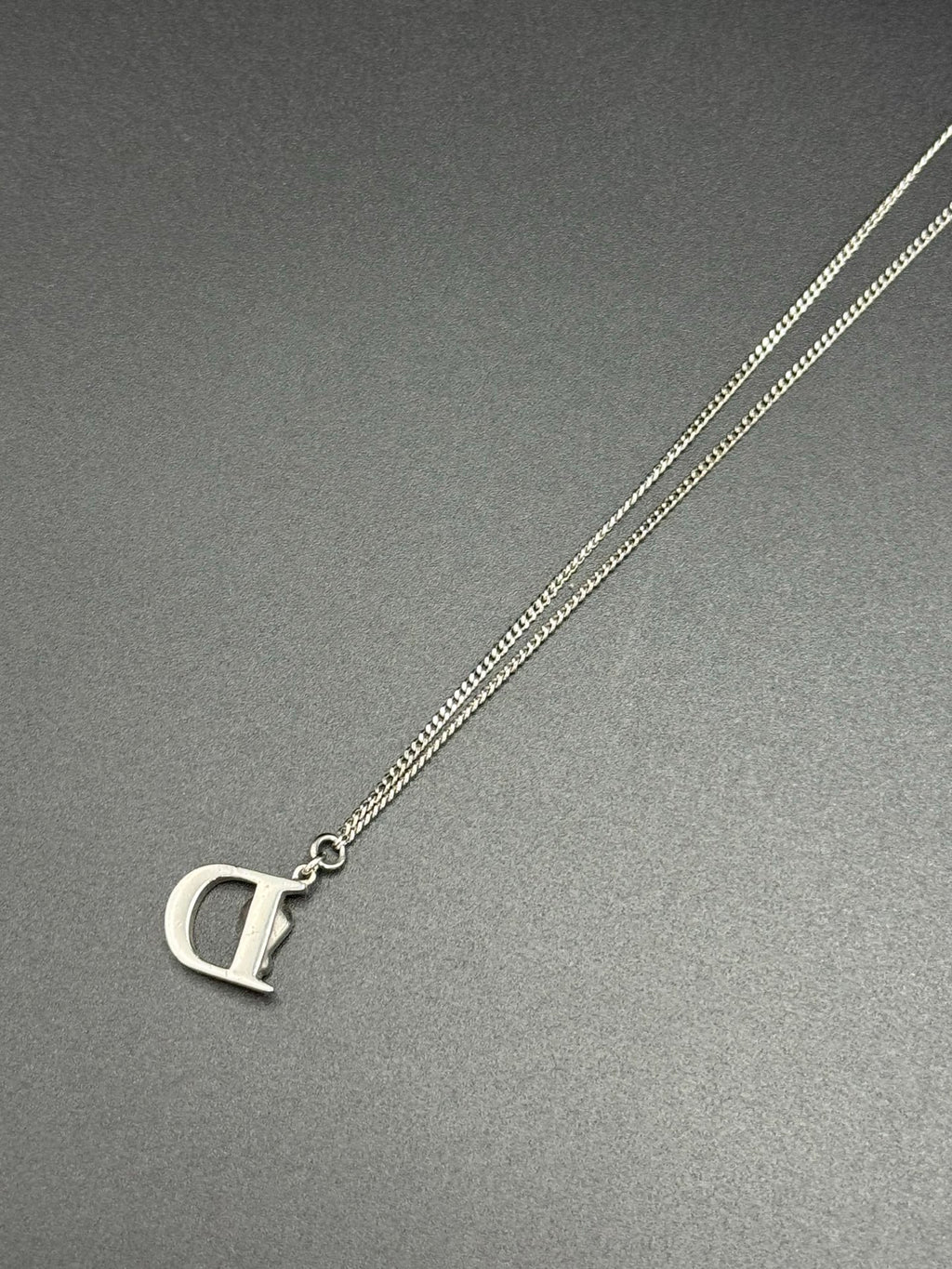 DIOR Rhinestone CDLogo Necklace