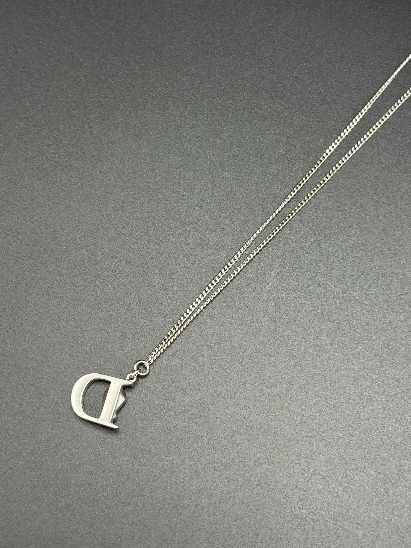 DIOR Rhinestone CDLogo Necklace