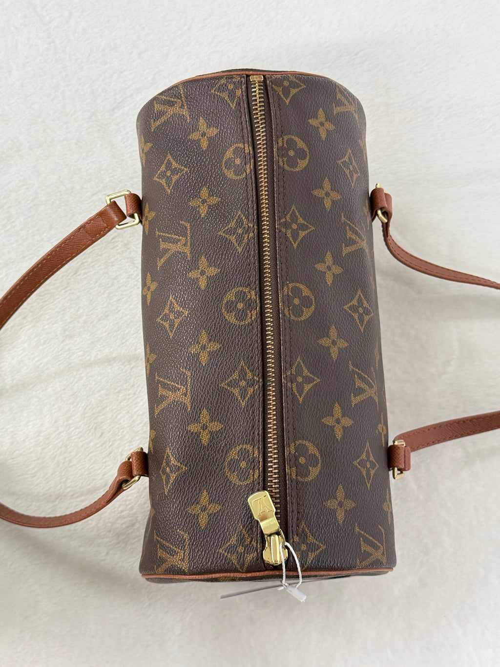LOUIS VUITTON  Red Leather handle Papillon Bag