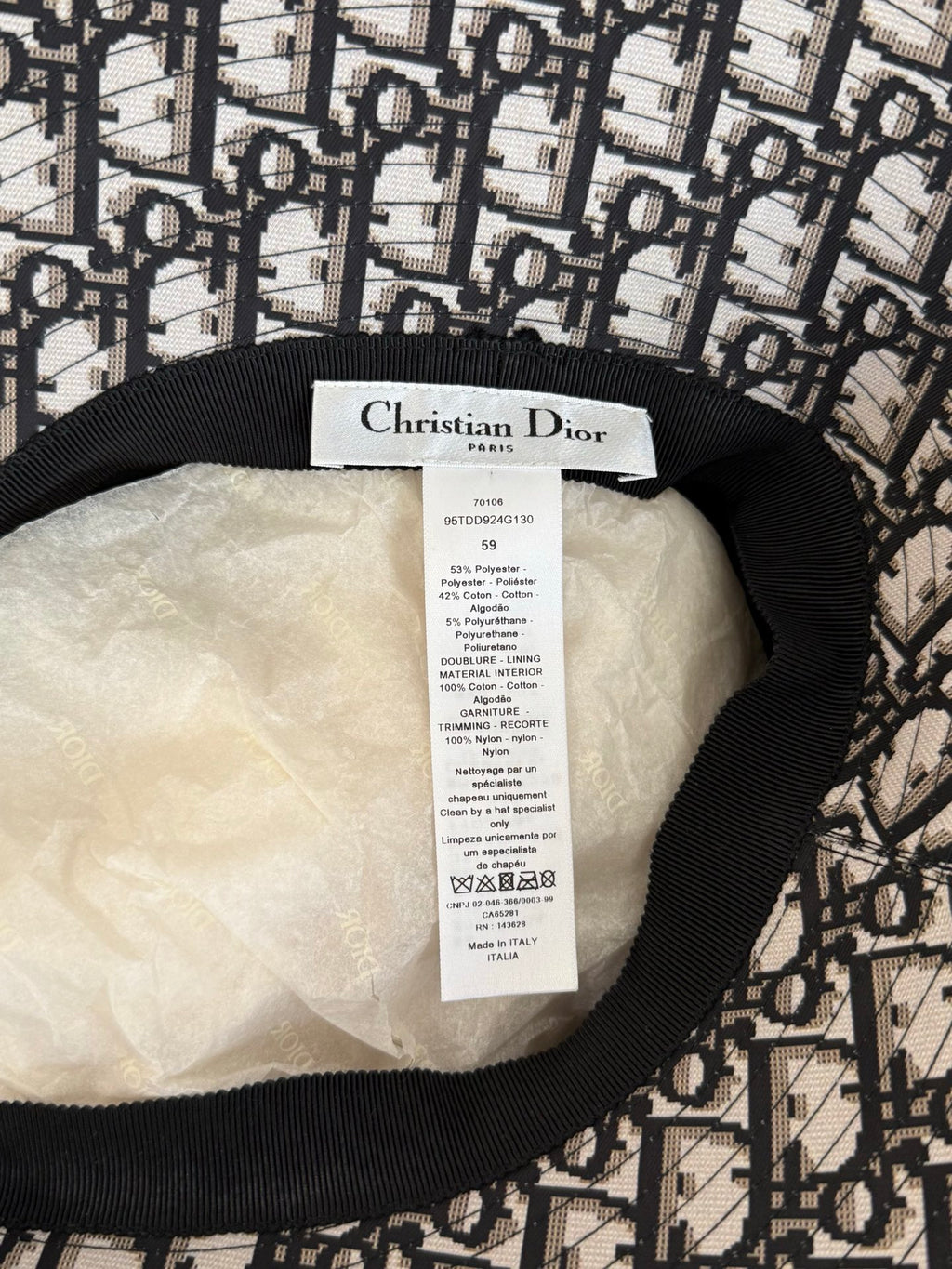 DIOR Oblique lace sun hat
