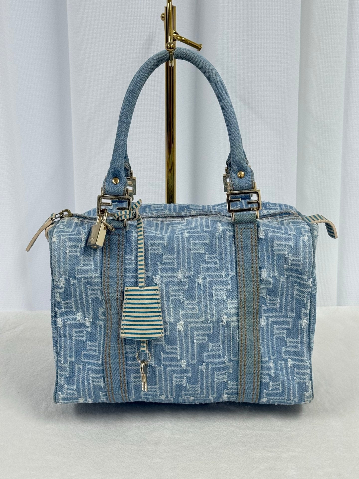 FENDI Embossed FF logo  Boston bag