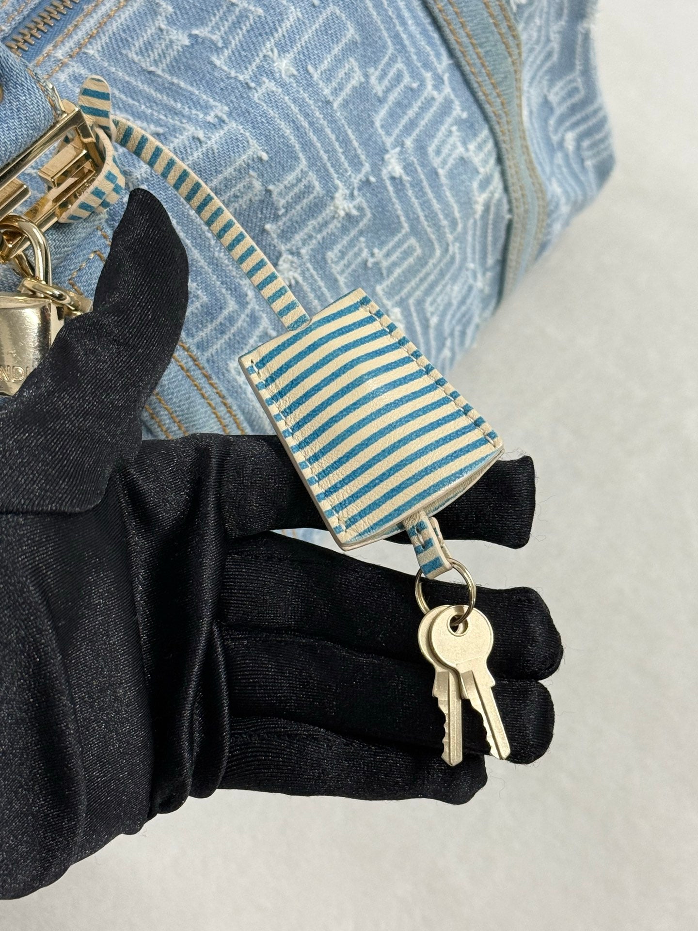 FENDI Embossed FF logo  Boston bag