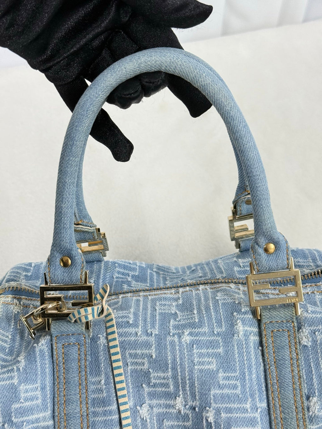 FENDI Embossed FF logo  Boston bag