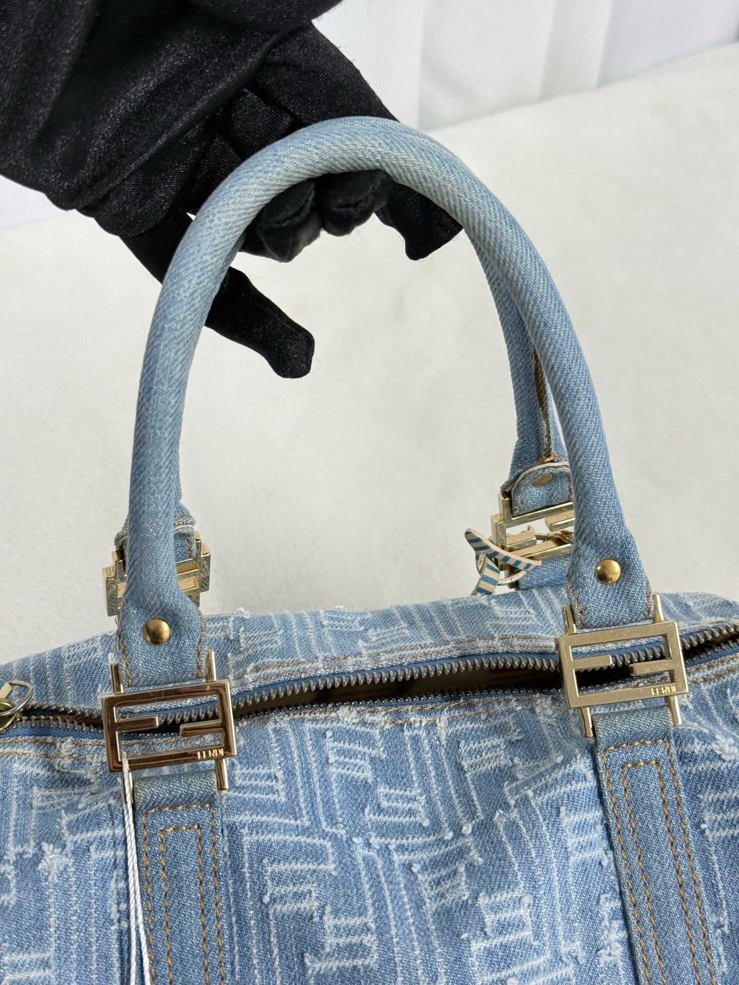 FENDI Embossed FF logo  Boston bag