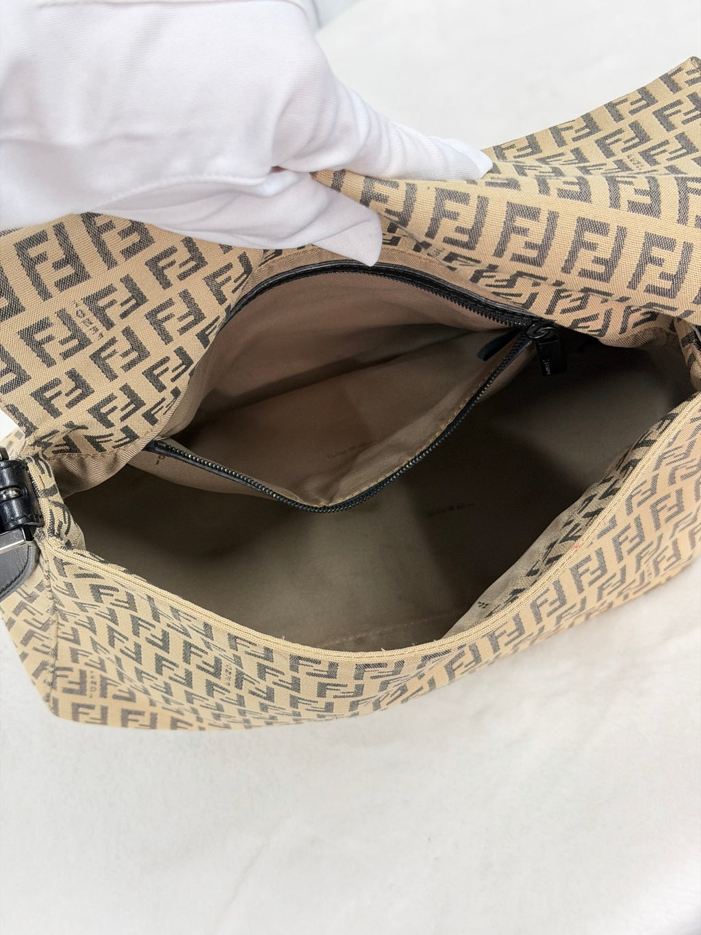 FENDI Zucchino Baguetta Shoulder bag