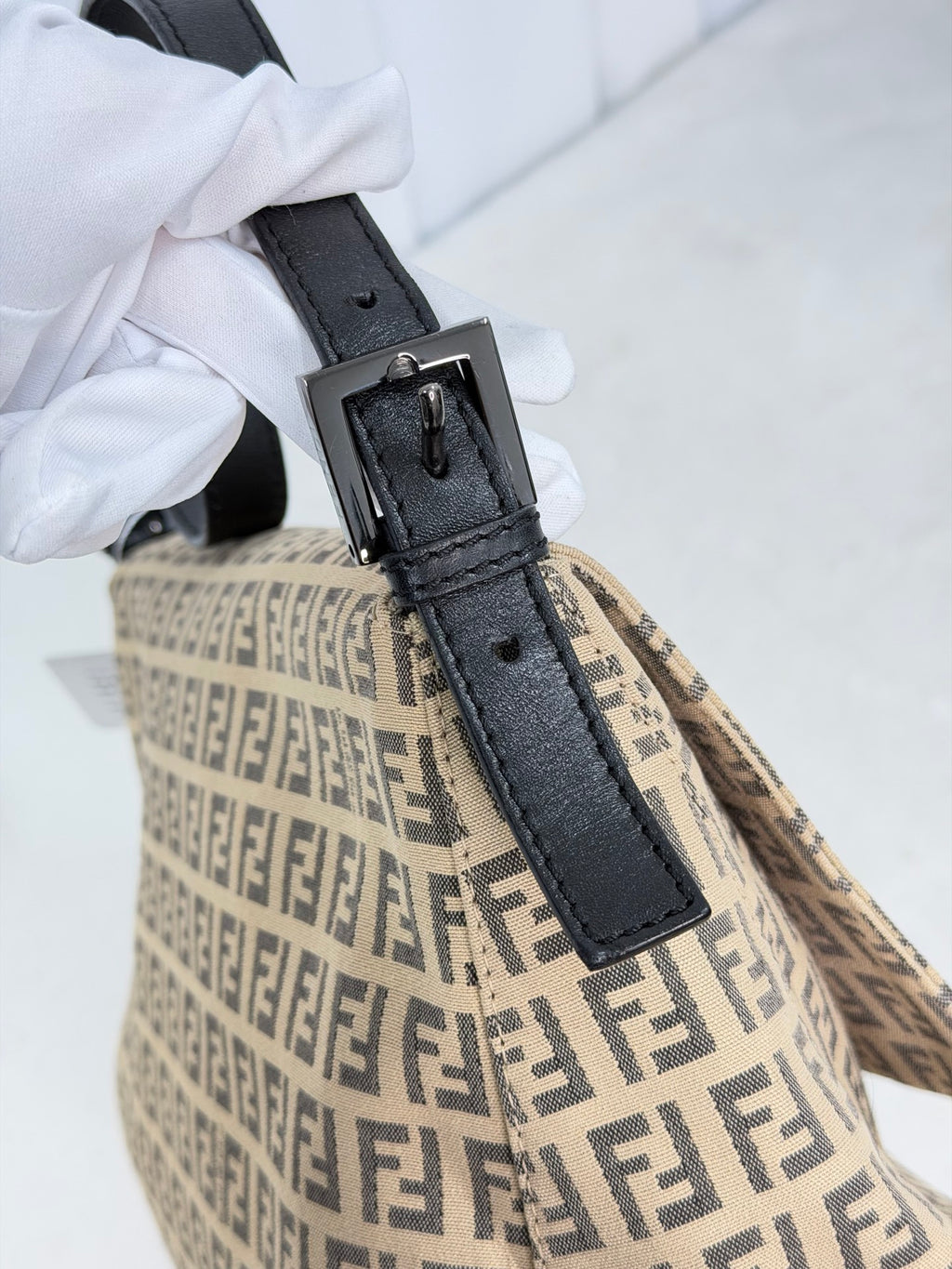 FENDI Zucchino Baguetta Shoulder bag