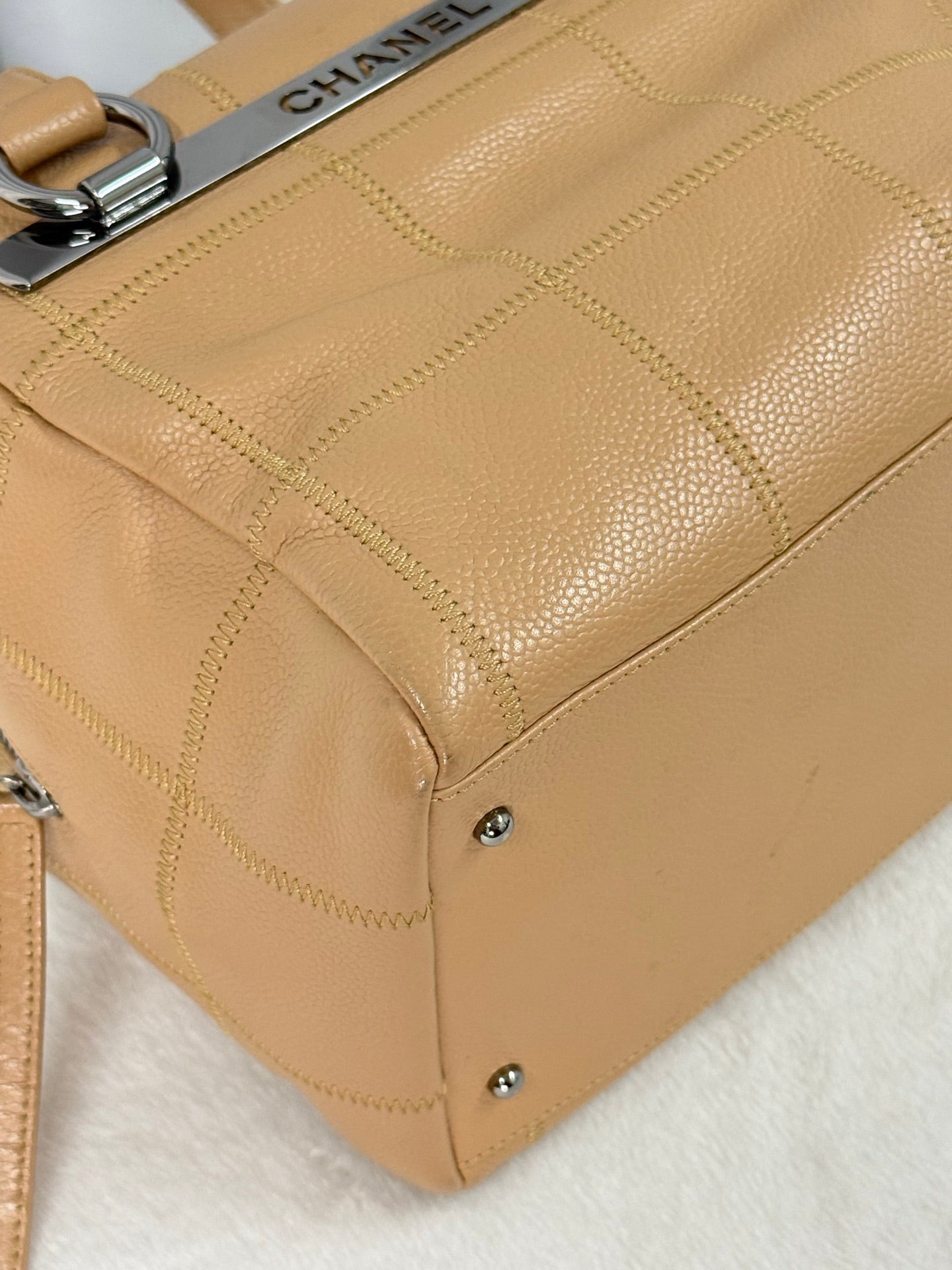 CHANEL Chocolate Bar Boston  Handbag