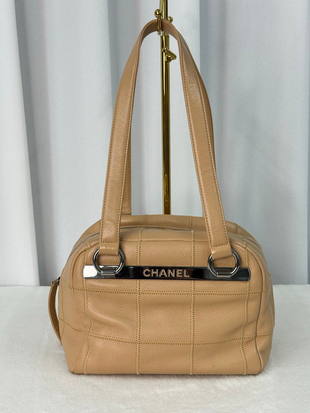 CHANEL Chocolate Bar Boston  Handbag