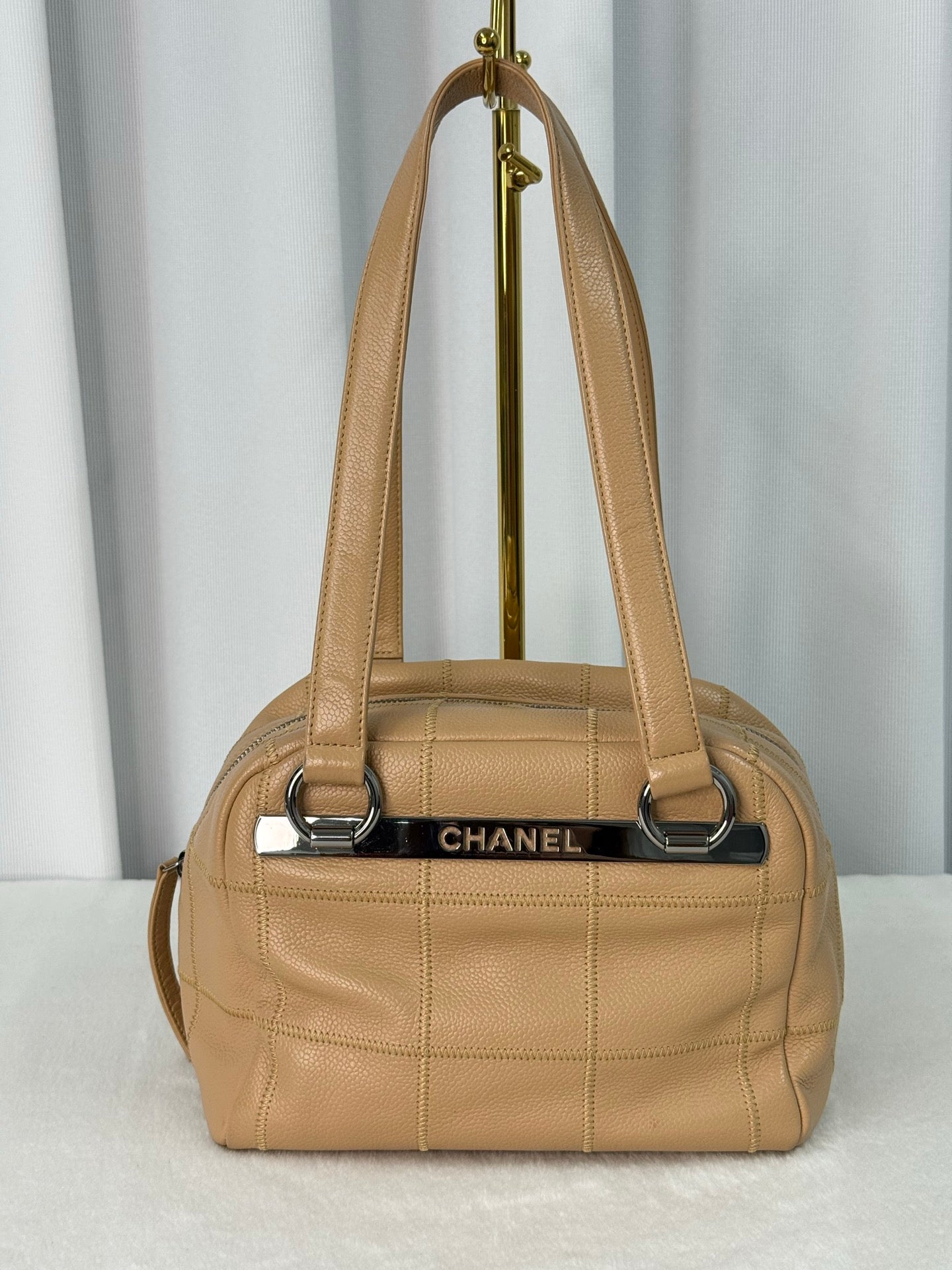 CHANEL Chocolate Bar Boston  Handbag