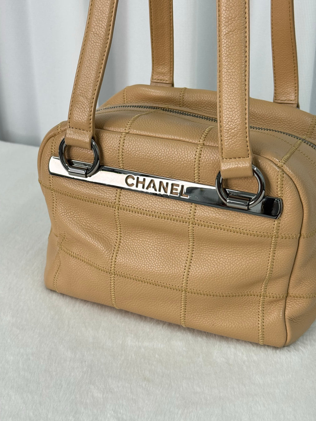 CHANEL Chocolate Bar Boston  Handbag