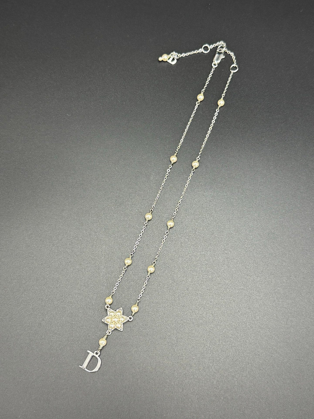 CHRISTIAN DIOR Pearl Rhinestone Necklace