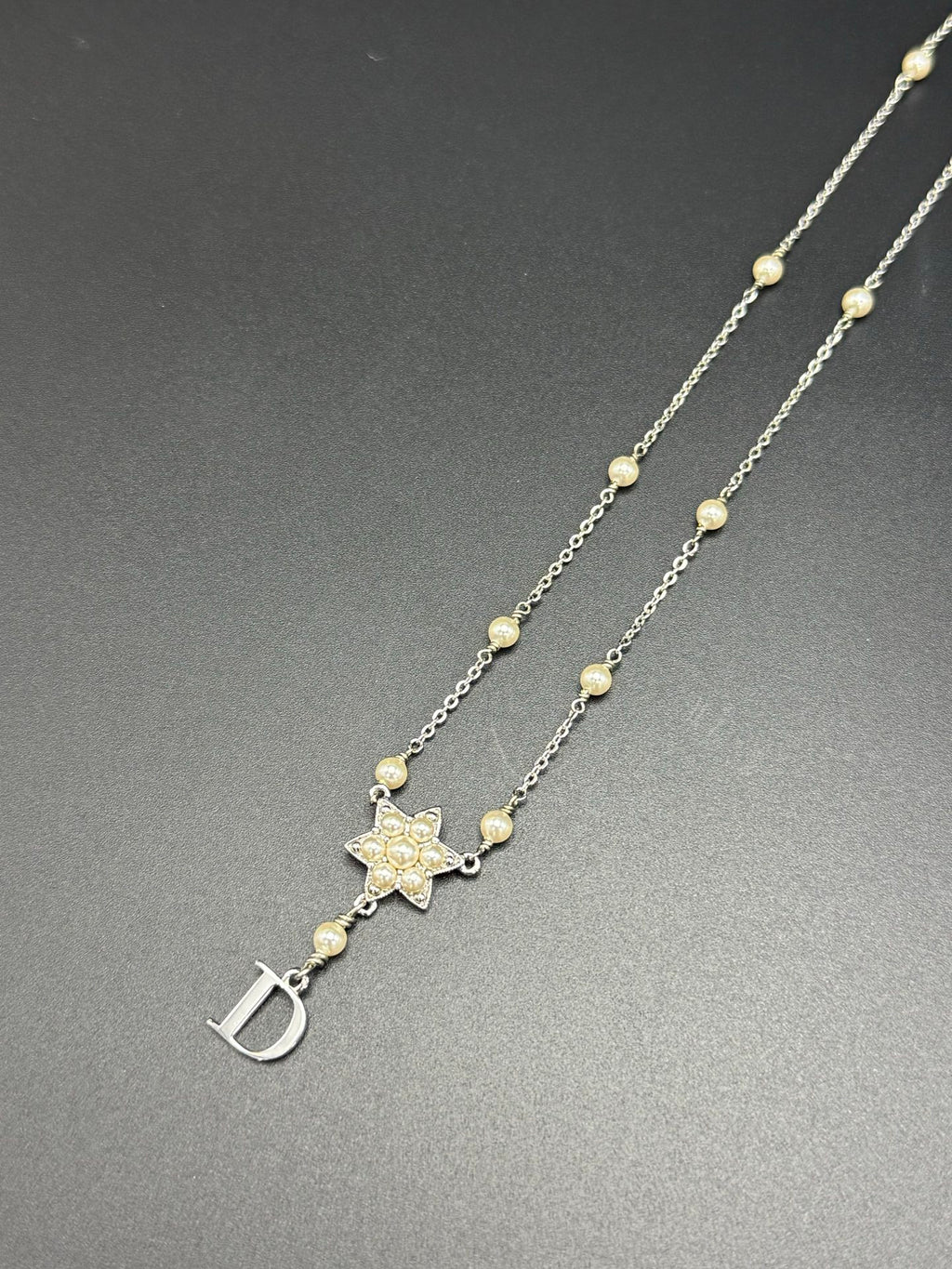 CHRISTIAN DIOR Pearl Rhinestone Necklace