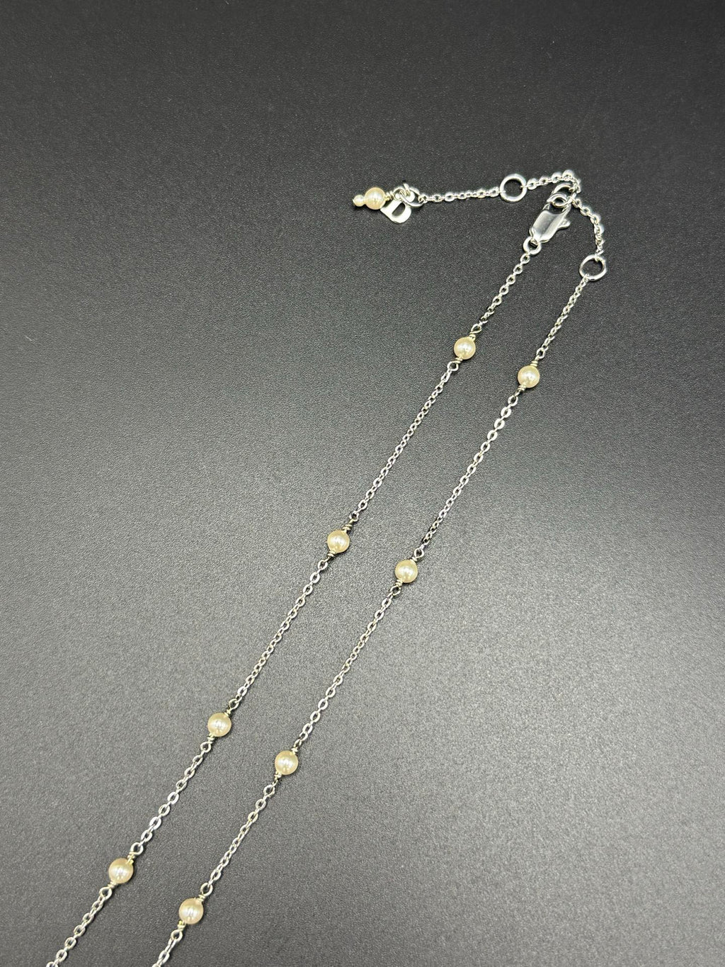 CHRISTIAN DIOR Pearl Rhinestone Necklace
