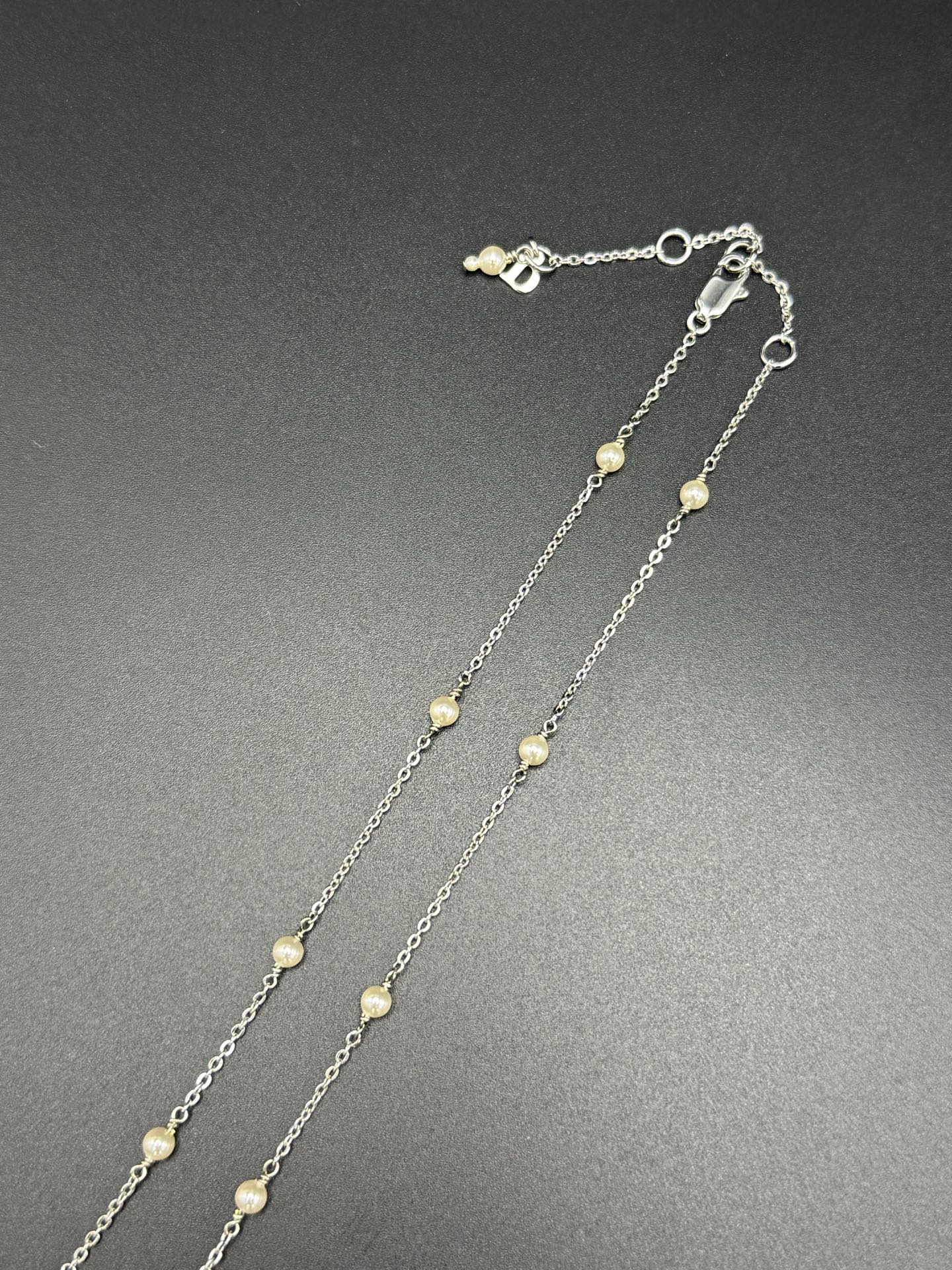 CHRISTIAN DIOR Pearl Rhinestone Necklace