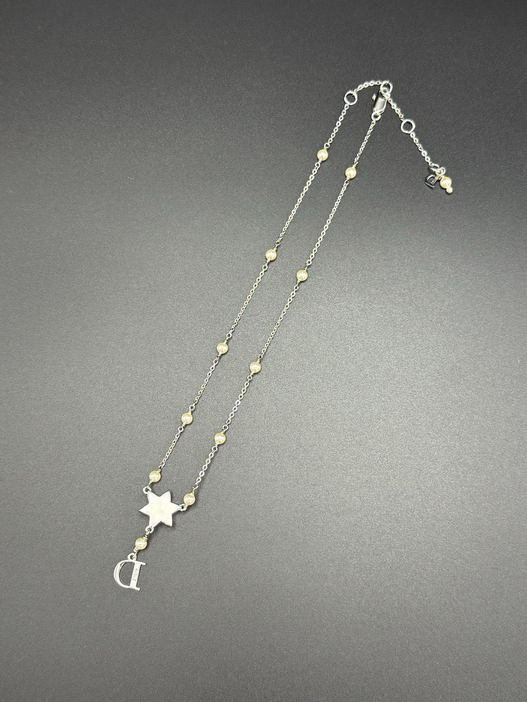 CHRISTIAN DIOR Pearl Rhinestone Necklace