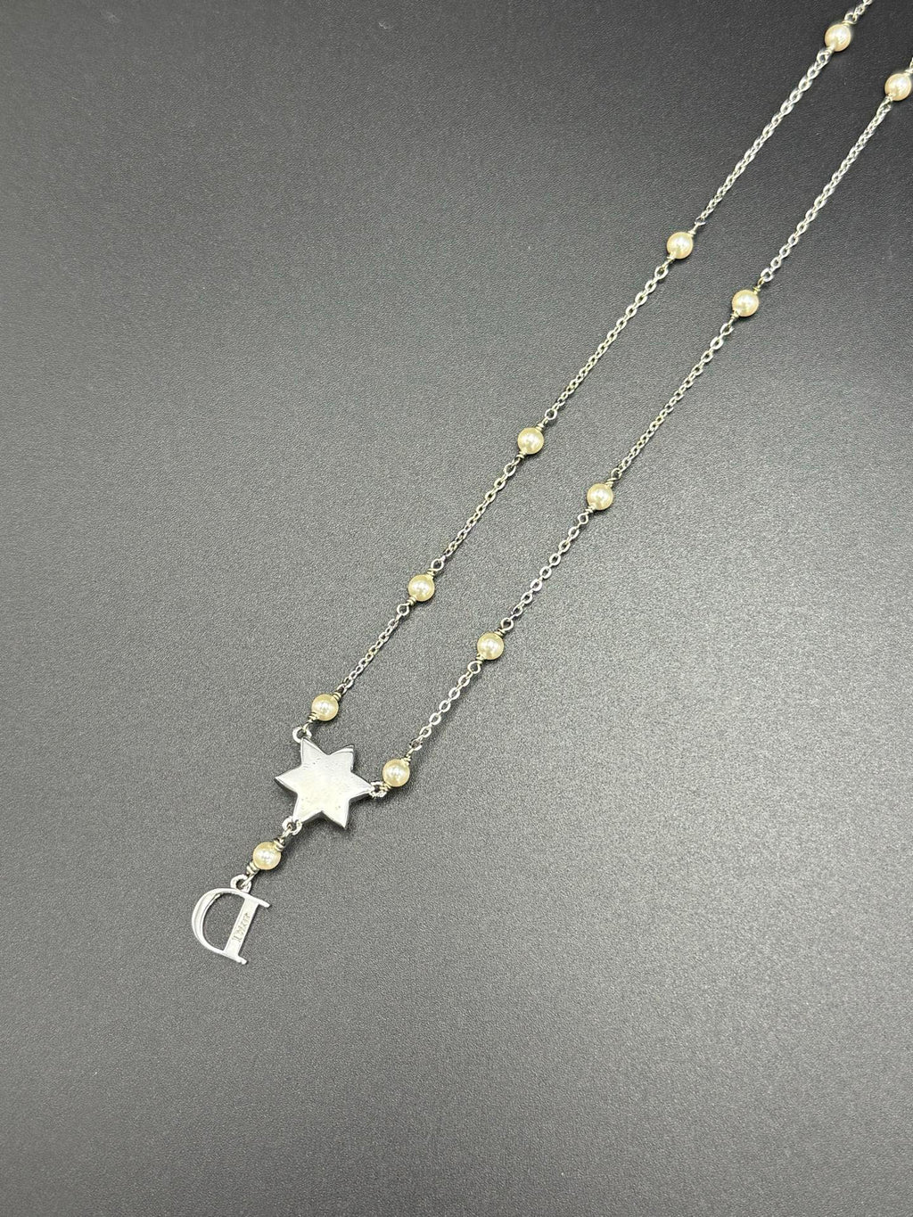 CHRISTIAN DIOR Pearl Rhinestone Necklace