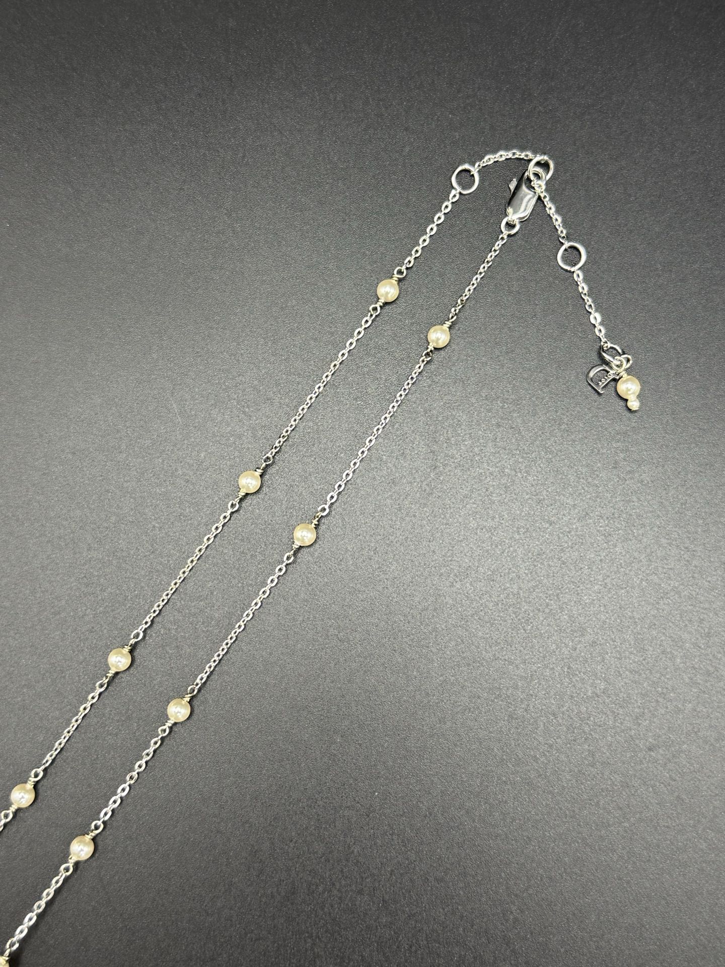 CHRISTIAN DIOR Pearl Rhinestone Necklace