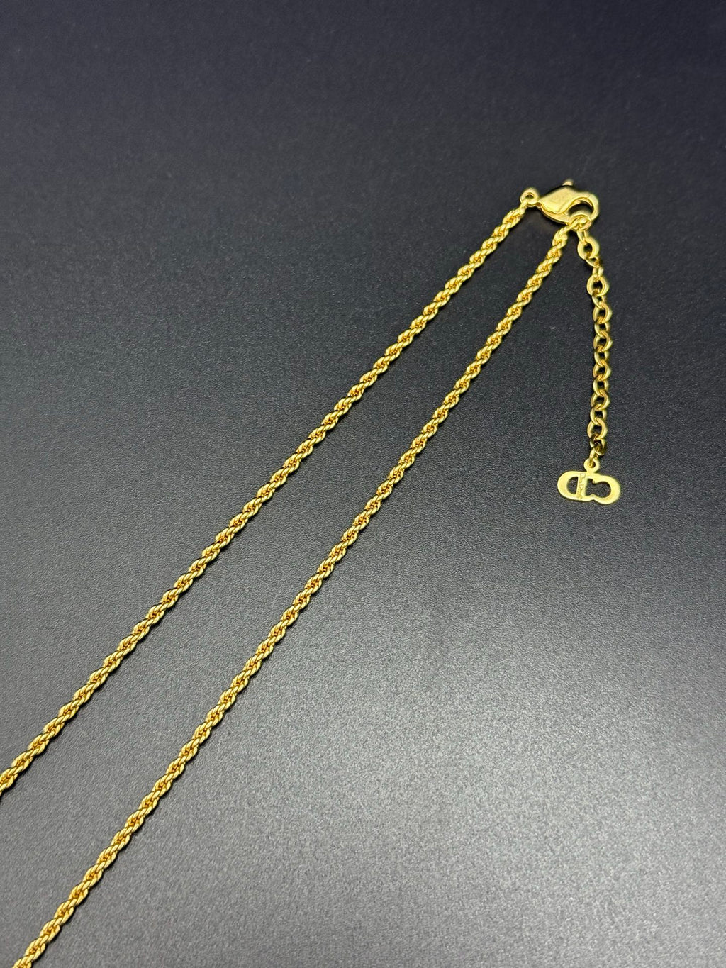 CHRISTIAN DIOR Ribbon Rhinestone Necklace