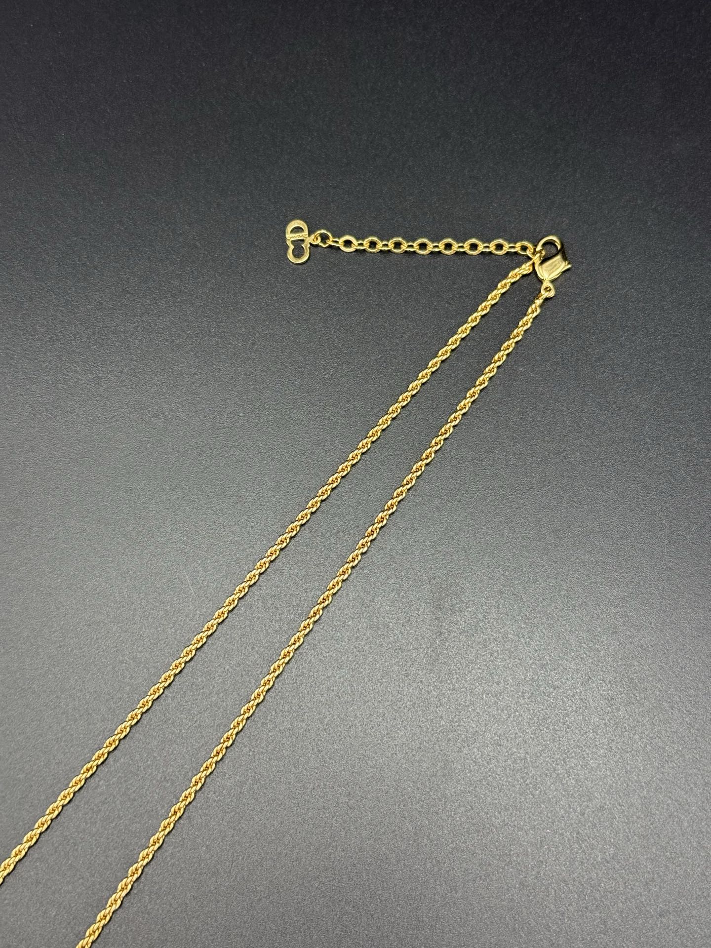 CHRISTIAN DIOR Ribbon Rhinestone Necklace