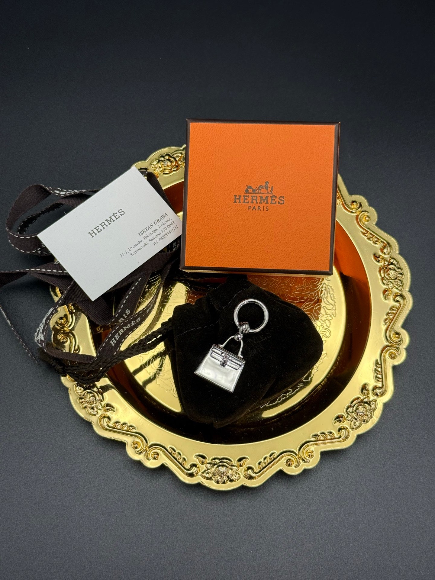 HERMES Handbag-shaped Scarf Ring