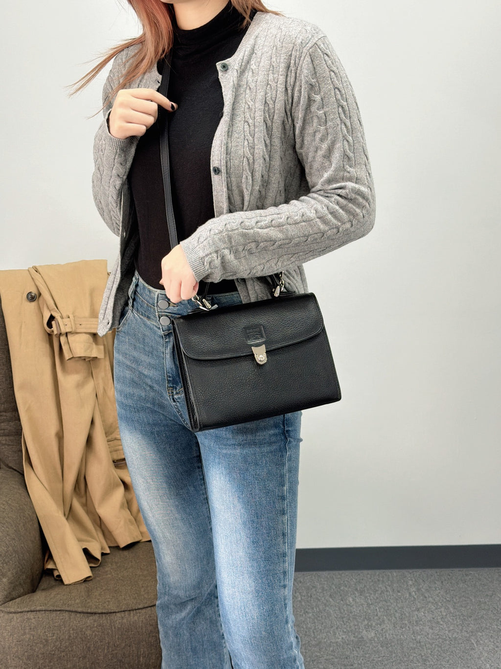 BURBERRY Genuine Leather Shoulderbag