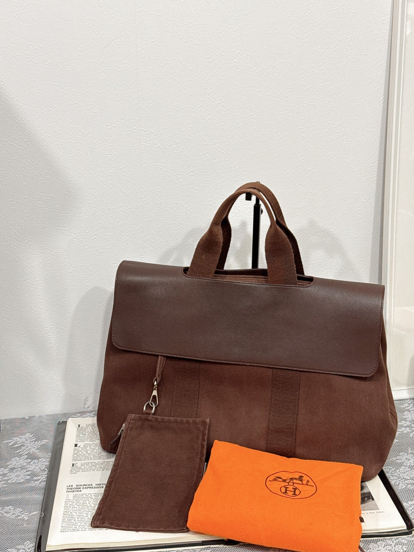 HERMES  Canvas Handbag