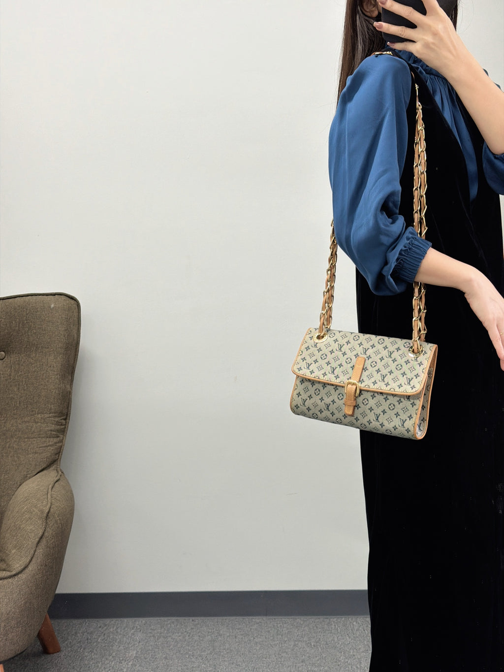 LOUIS VUITTON Camille Denim Shoulder bag