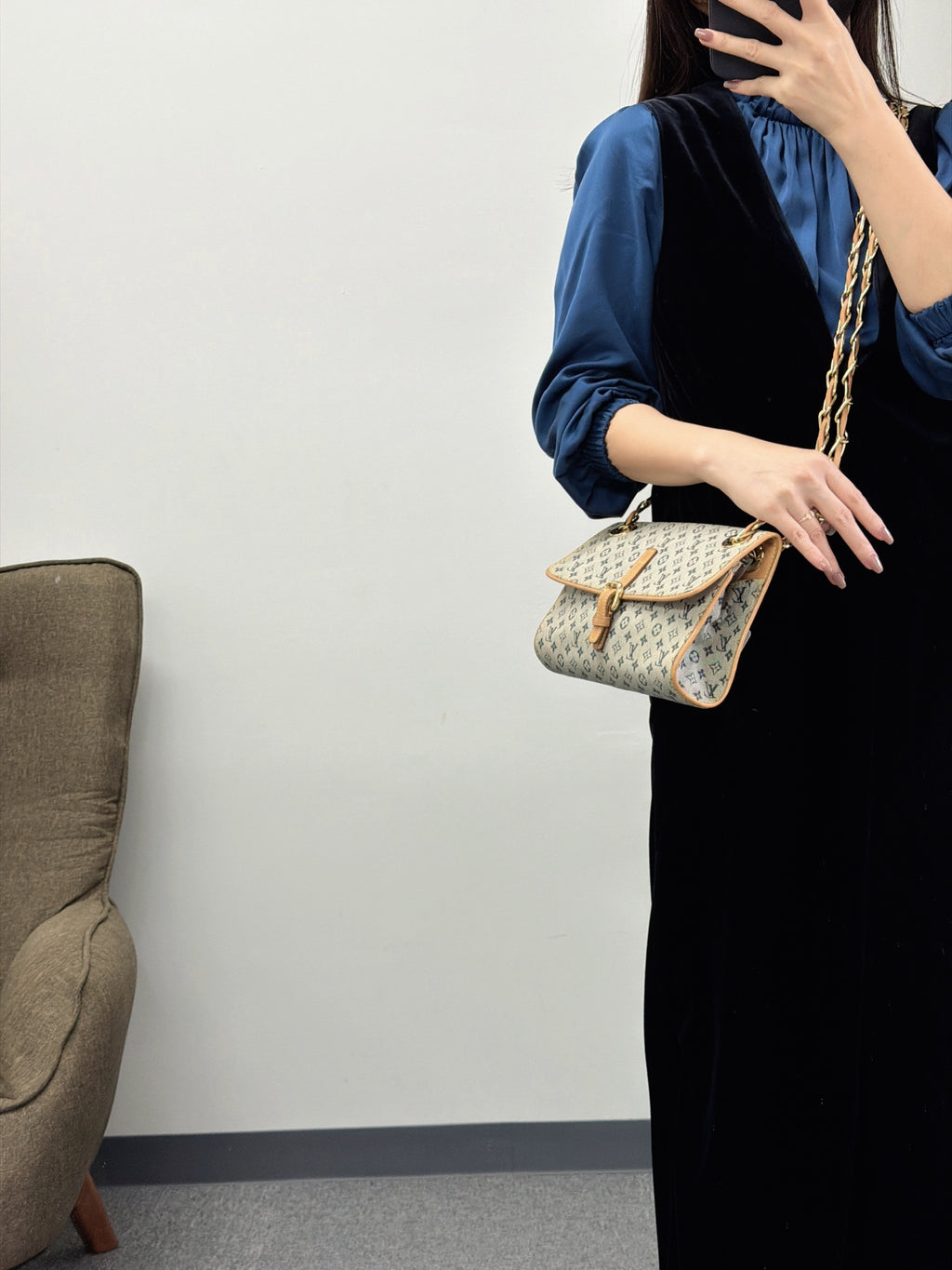 LOUIS VUITTON Camille Denim Shoulder bag