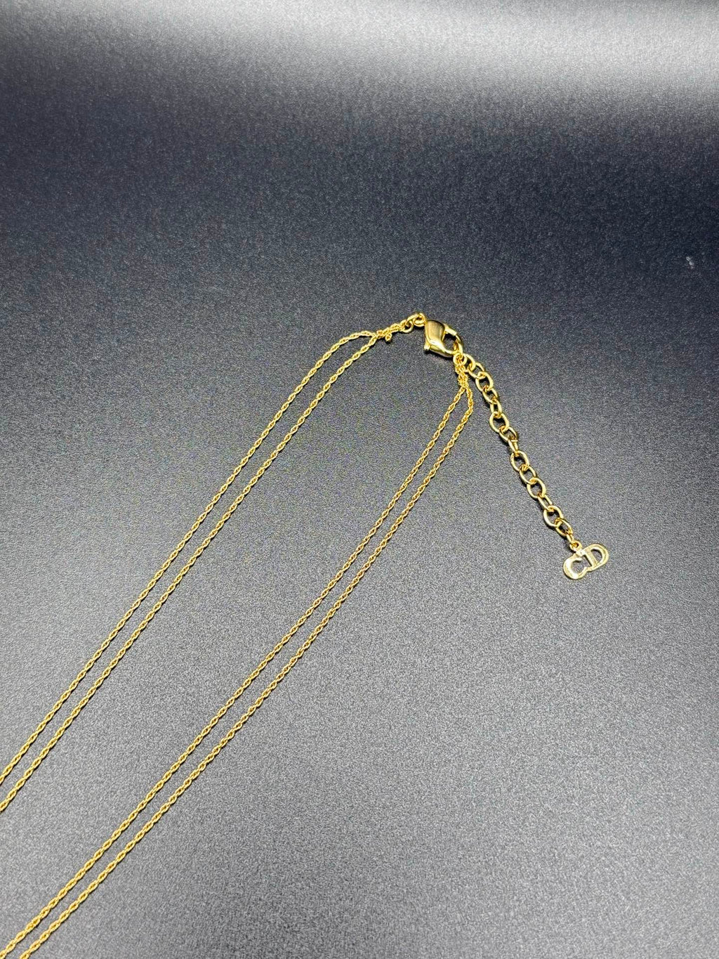 CHRISTIAN DIOR Double-chain RhinestoneNecklace
