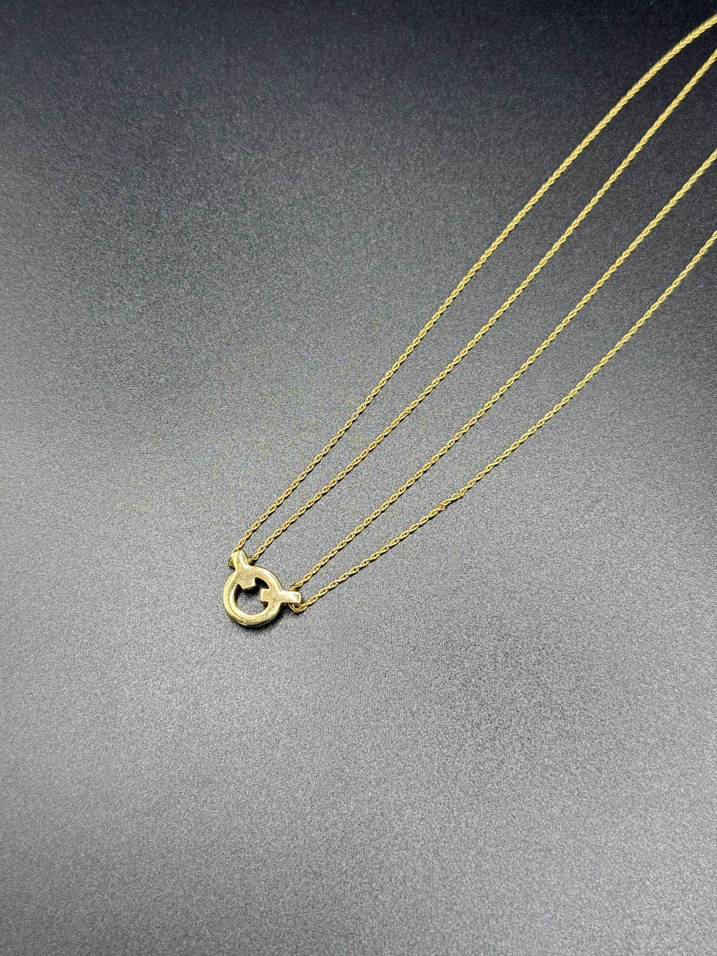 CHRISTIAN DIOR Double-chain RhinestoneNecklace