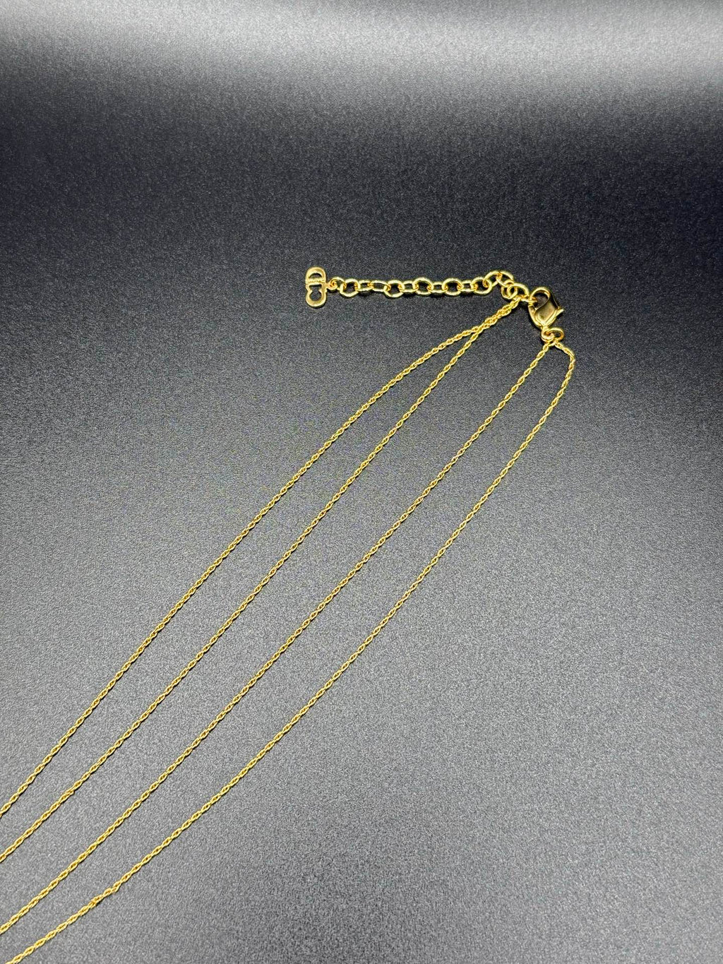 CHRISTIAN DIOR Double-chain RhinestoneNecklace