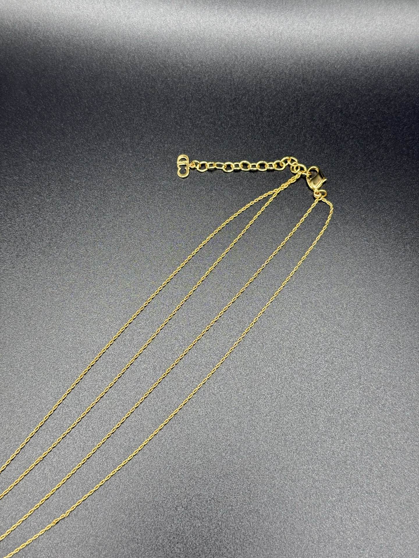 CHRISTIAN DIOR Double-chain RhinestoneNecklace