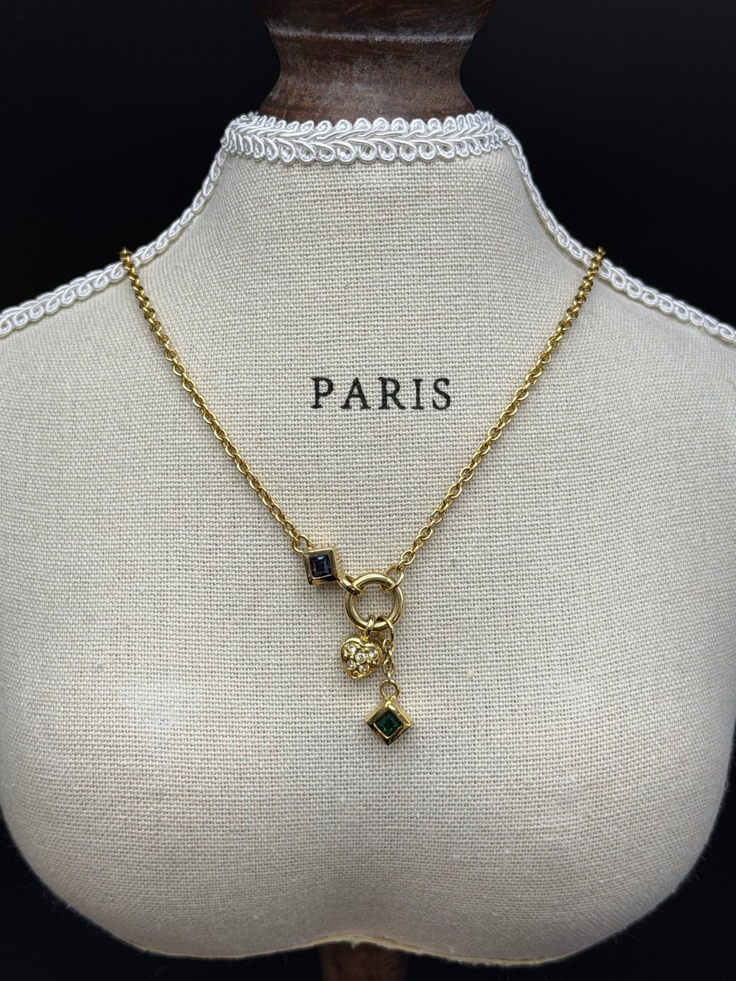 CHRISTIAN DIOR Rhinestone Vintage necklace