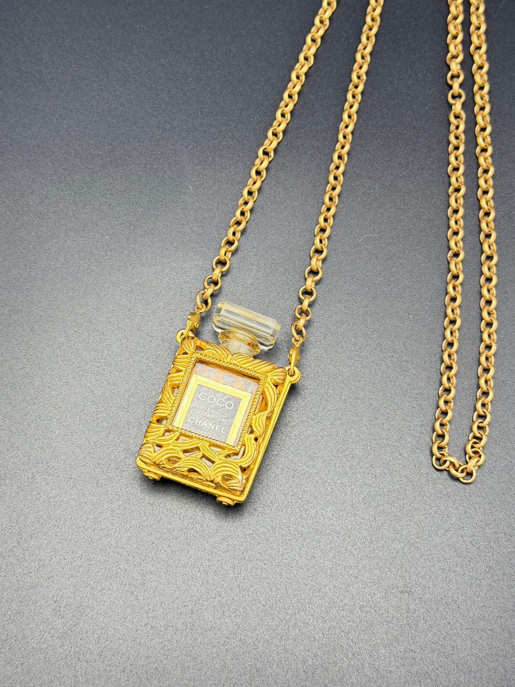 COCO CHANEL Perfume bottle pendent Necklace