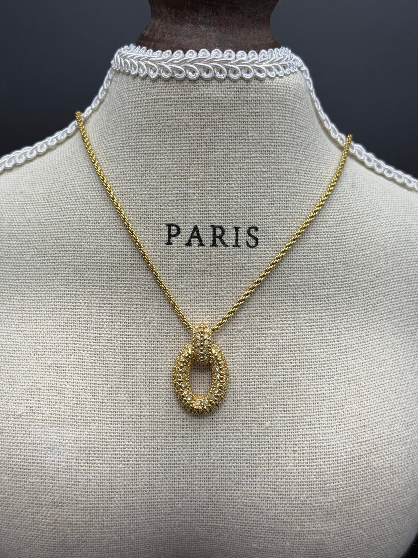 CHRISTIAN DIOR Rhinestone Vintage Necklace
