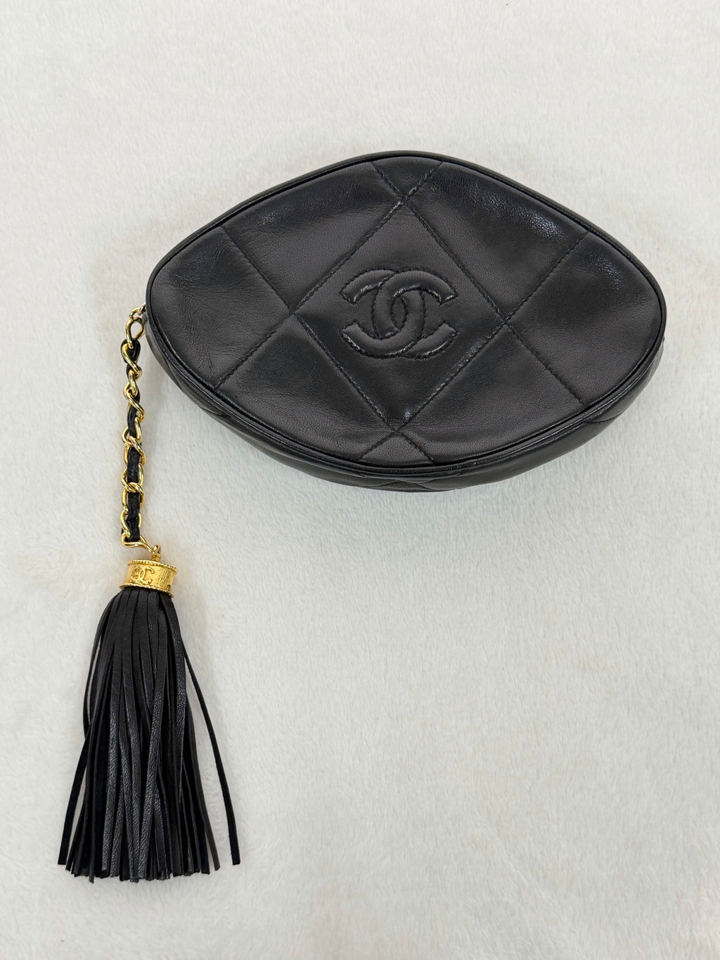 CHANEL Oval Lambskin Handbag